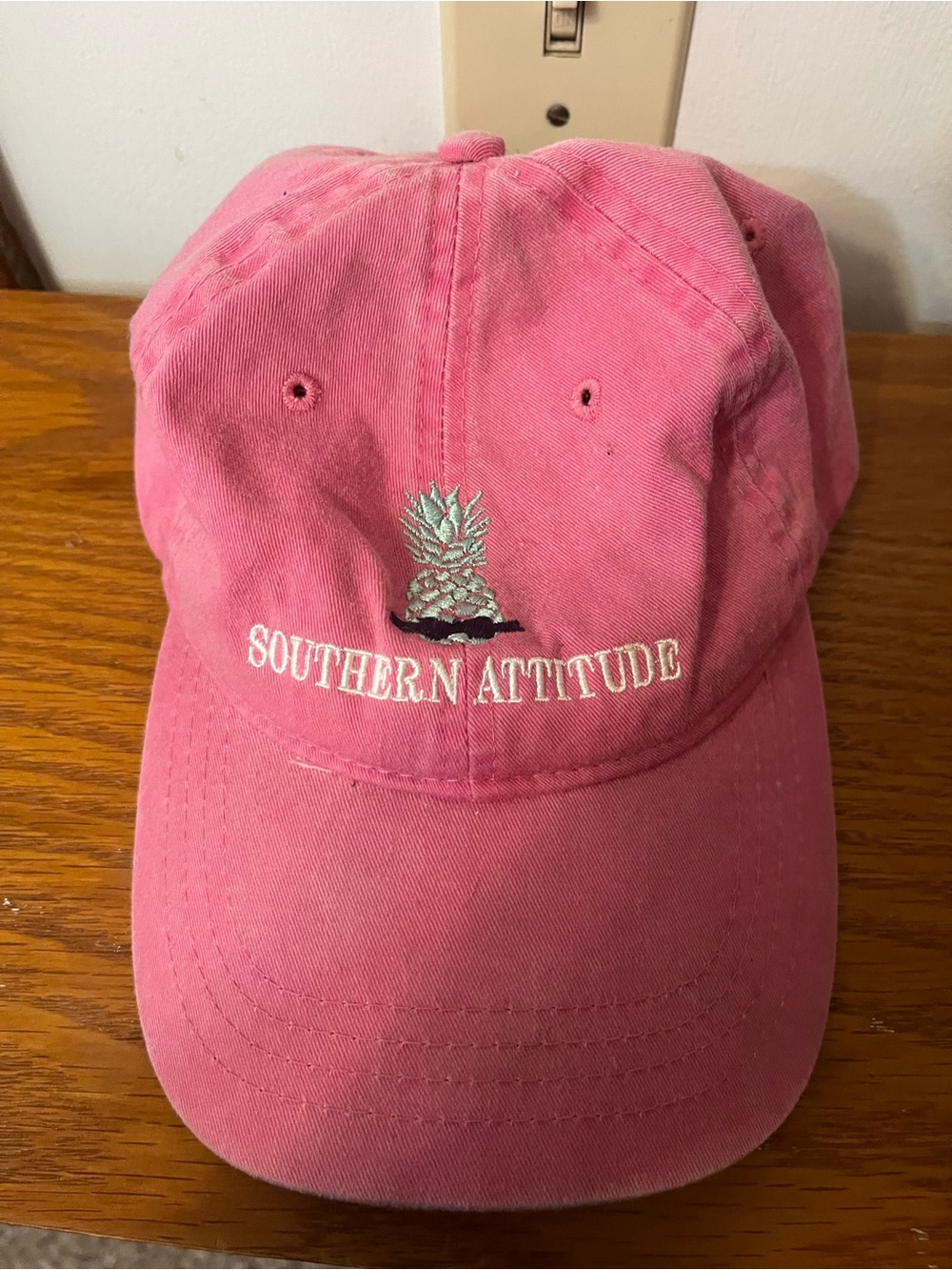 Southern Attitude Pink Pineapple Baseball Cap